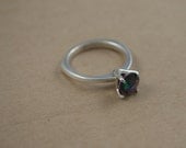 I PROMISE - SALE - simple sterling silver, mystic topaz promise ring