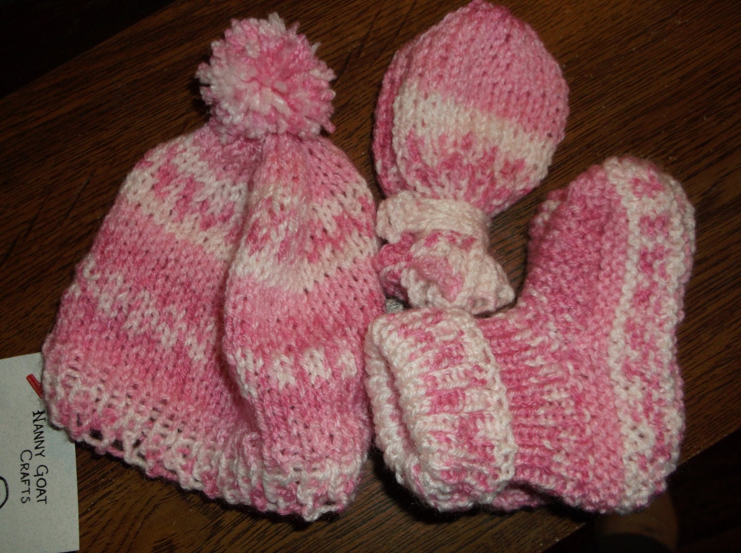 Pink 3 pieced baby set