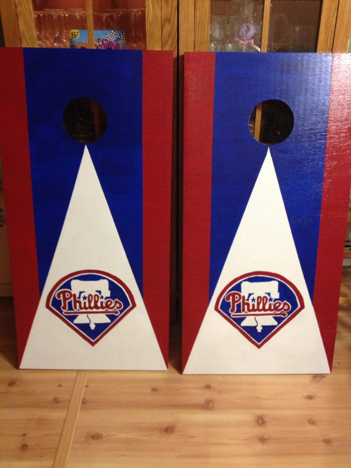 Hand Made/Hand Painted Philadelphia Phillies Cornhole Board Games, with FREE  bags  - Custom Made to order