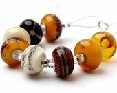 Ivory Coast Chic - Handmade Lampwork Glass Beads by Sarah Downton