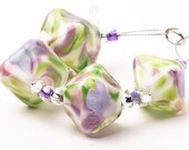 Springtime Crystals - Handmade Lampwork Glass Beads by Sarah Downton