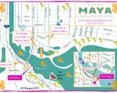 Custom Wedding Map Long Beach, California