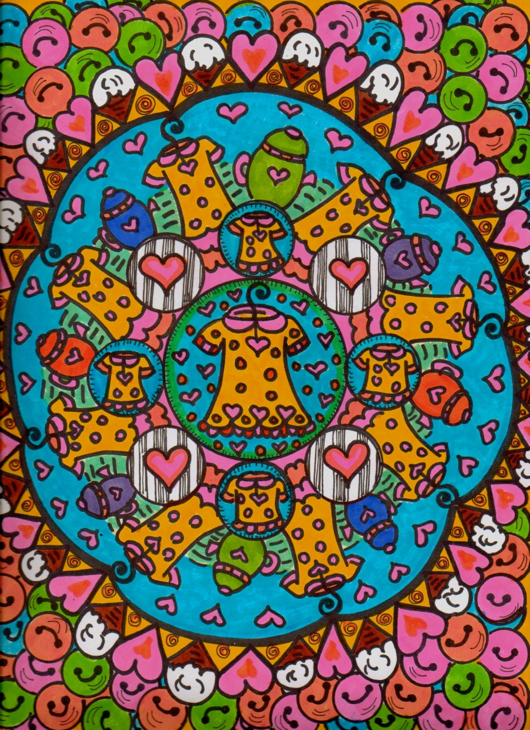 Hippie Art, Mandala Originals, ....Family Coat of Arms, 25.00 per mandala