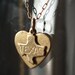 Texas Heart....show your Lone Star State Love with this vintage brass charm necklace with custom engraving for no extra charge