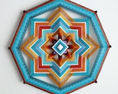 Golden Sky, a 16 inch Ojo de Dios, in stock