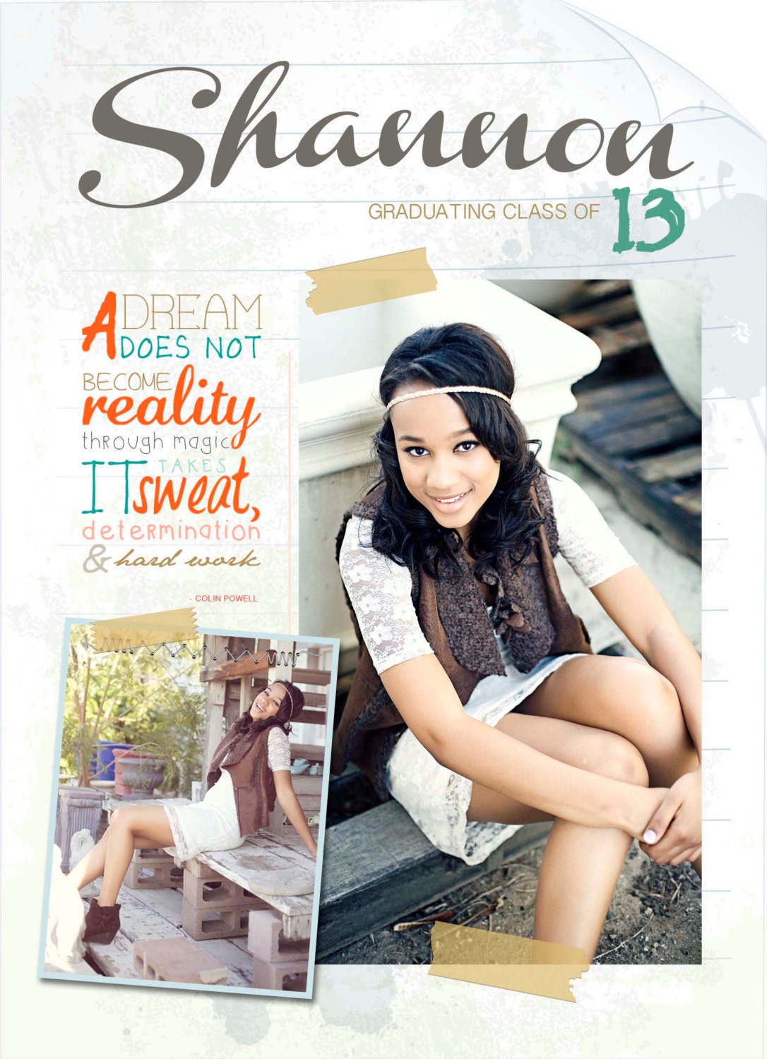A Dream - 5x7 Senior Announcement Card Template