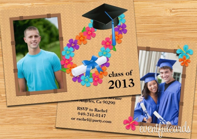 Class of 2013 Lei Graduation Invitation - Print at Home or E-card Il_570xn
