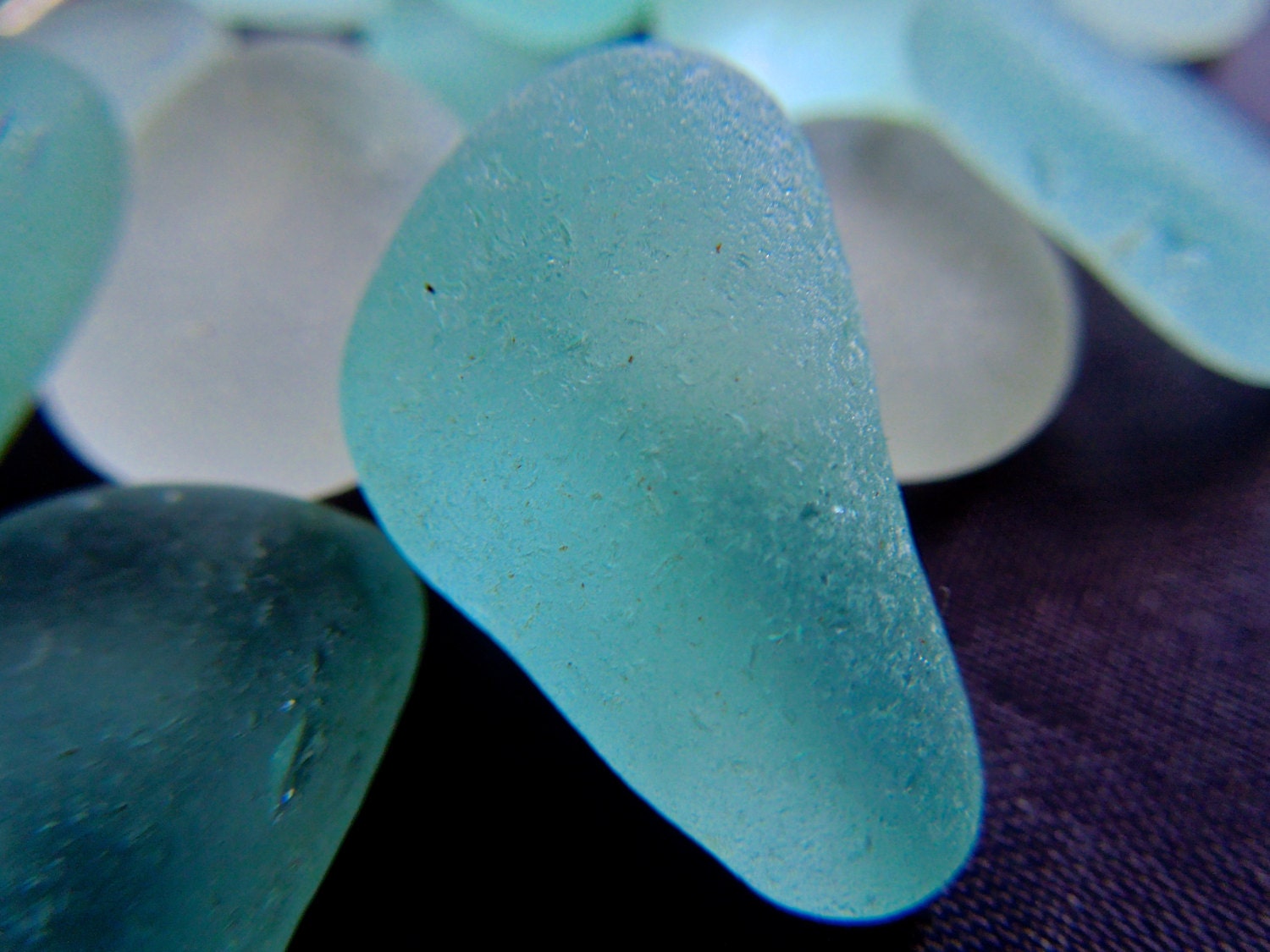 Sea Glass found on  Hawaii beaches  FROSTY SKY BLUE only 34 dollars in my Etsy shop   Beach Glass