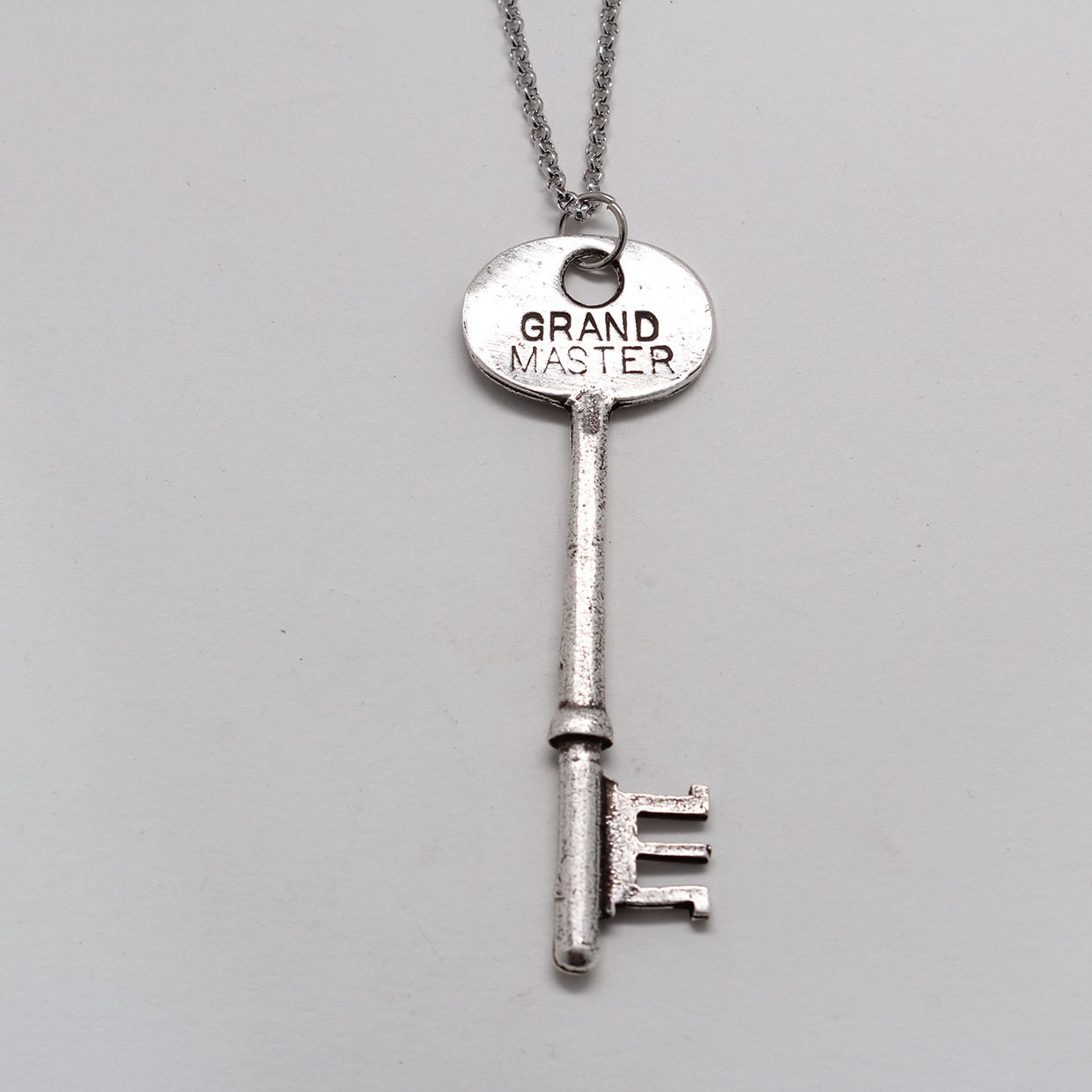 Grand Master Skeleton Key in Antitue Silver on a 24" Chain (Made in NYC)