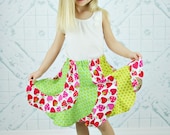 Swirly Skirt sewing pattern - sizes 6m-9/10 plus doll - Pageant Talent Costume
