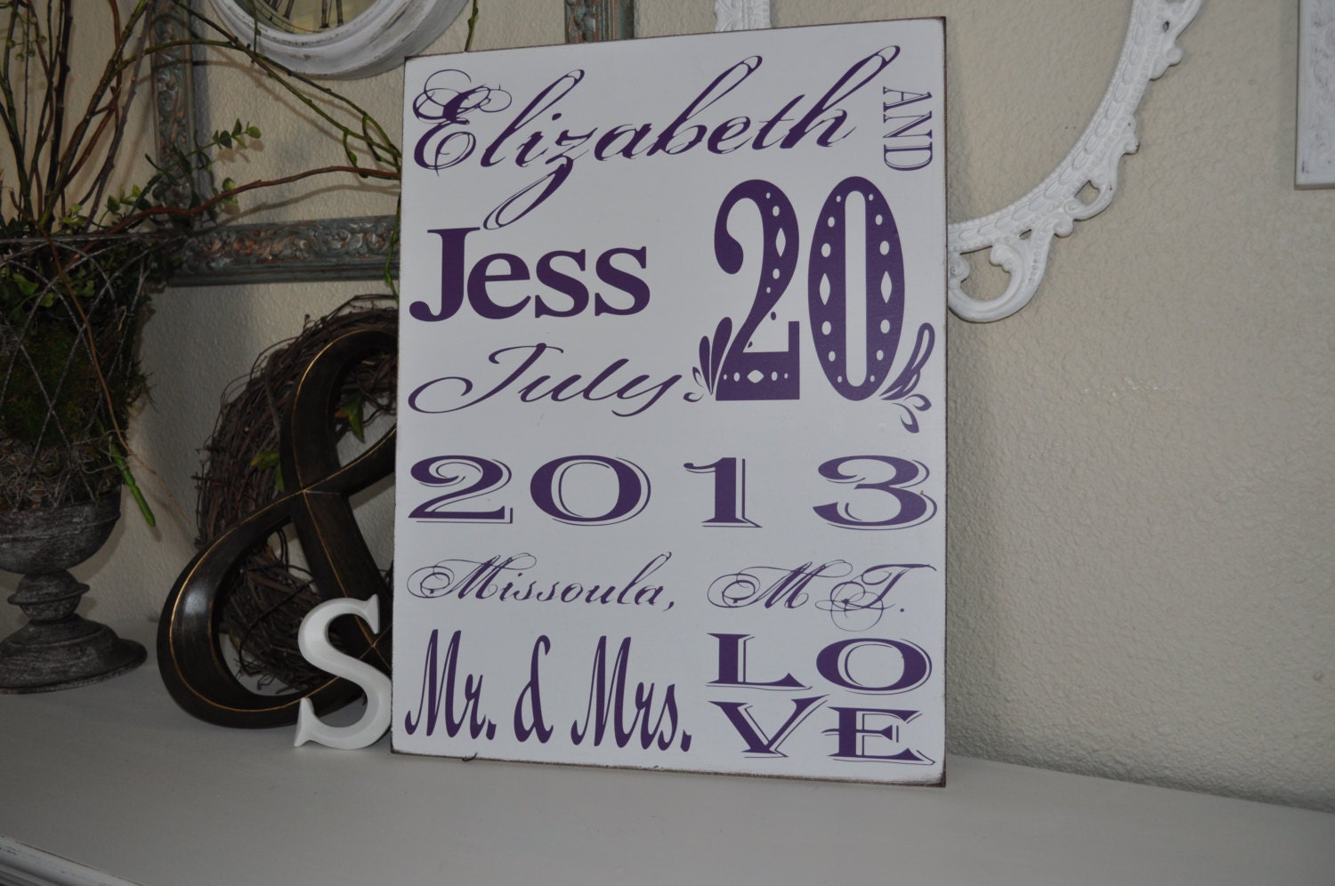 Wedding Personalized Subway Art