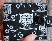 Womens wallet - winking owls with coin pocket