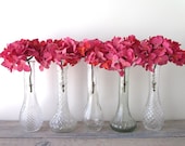 Set of Five Vintage Clear Glass Bud Vases - Instant Collection