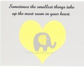 Kids Wall Art, Nursery Art Decor, Quotes for Kids,Elephant, Sometimes the smallest things, landscape, 8x10 Print