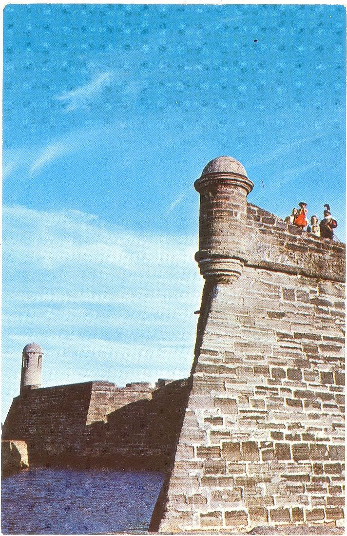 Vintage Florida Postcard - Saint St Augustine - Castillo De San Marcos National Monument