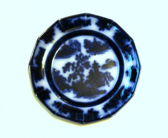 Wedgwood Chapoo Flow Blue Ironstone Plate, Vintage Plate