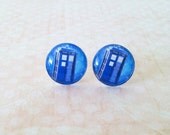 Doctor Who Tardis Stud Earrings