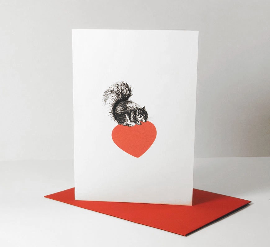 Squirrel love card for Fathers' Day or anniversary