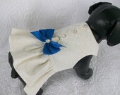 Wedding Dog Dress  Ruffled  Harness for Dog or Cat Outfit