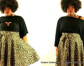 Plus Size Leopard High Waist Wrap Skirt (2 - 26)
