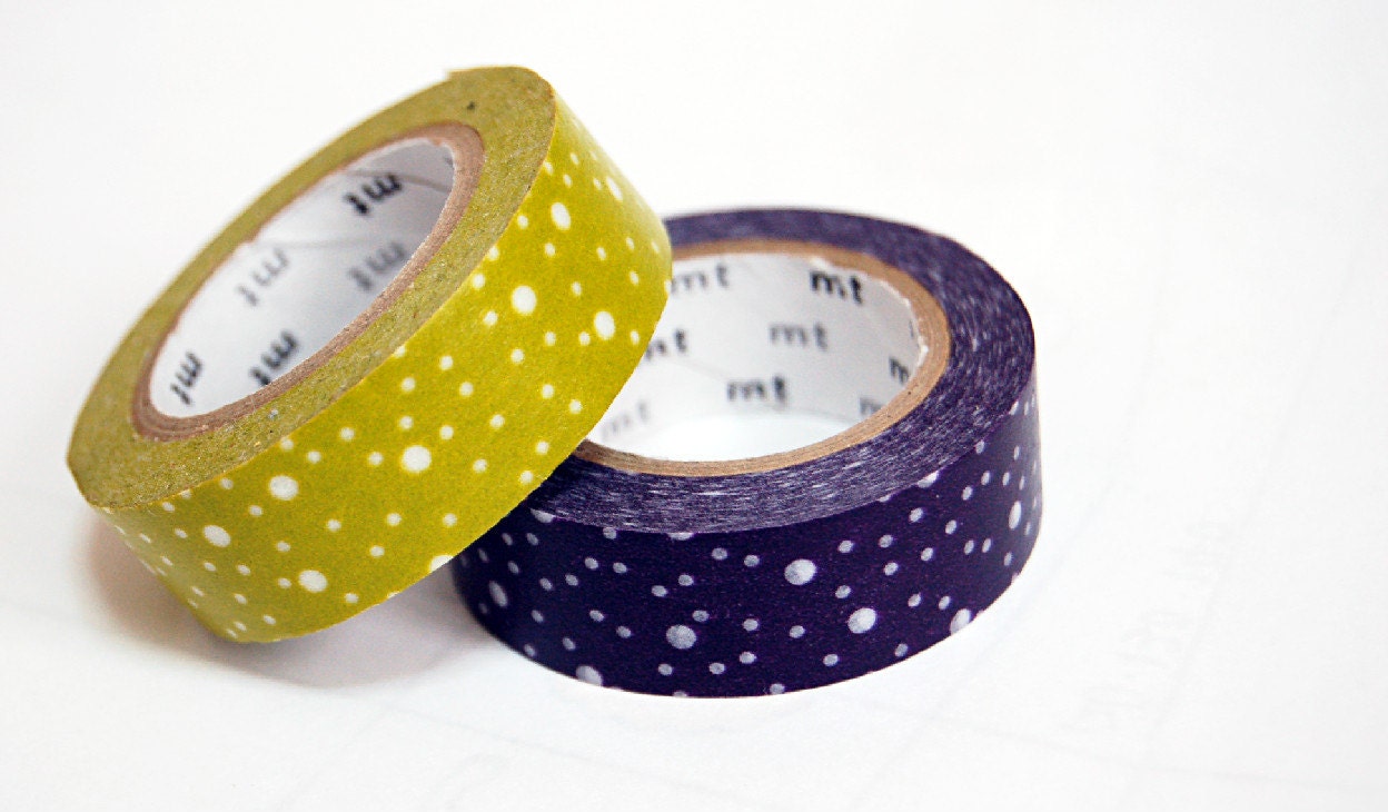 Mt Japanese washi masking tape, 2 rolls set  15mm x 15M