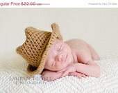 Sale Crochet cowboy hat, crochet baby hat, children clothing, crochet newborn hat, baby hat, newborn photo prop, light brown, pick colors