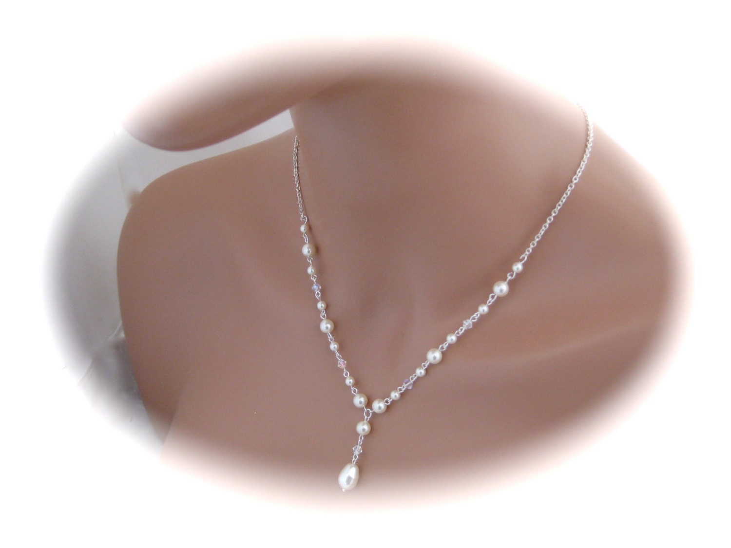Bridal Jewelry Set Bridal necklace and Earrings with Swarovski Pearl and Crystal Wedding Jewelry