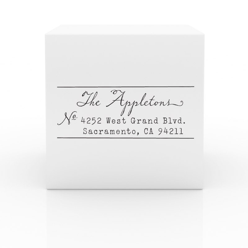Custom Rubber Stamp - Callligraphy Stamp - Self Inking - Composite