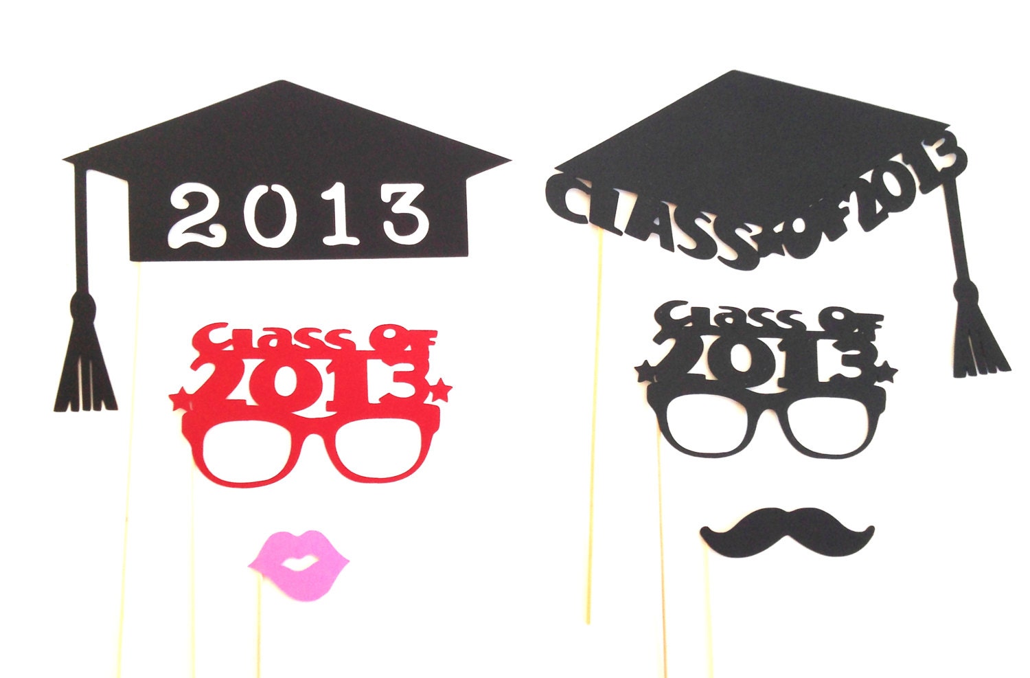 Photo Props Graduation Class Of 2013 Graduation Photobooth Props College Graduation Photo Booth Props High School Graduation Celebration