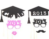 Graduation Photo Booth Props Class Of 2013 Graduation Photobooth Props College Graduation Photo Props High School Grad Celebration