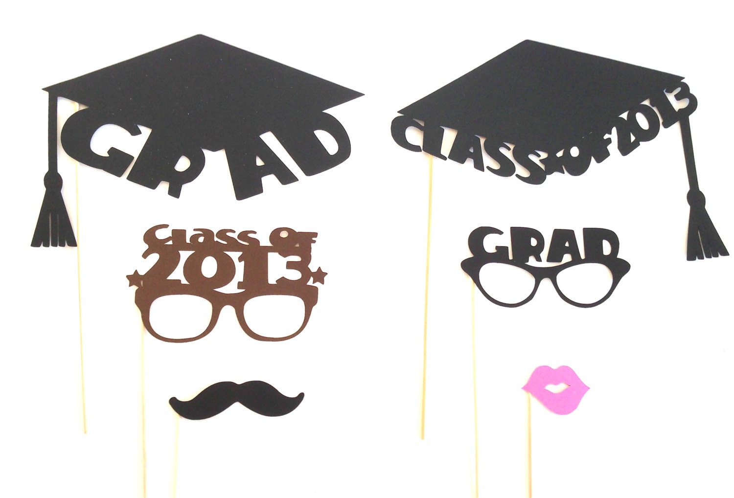 Graduation Party Photo Booth Props Class Of 2013 College Graduation Photobooth Props High School Graduation Celebration 2013 Hipster Set