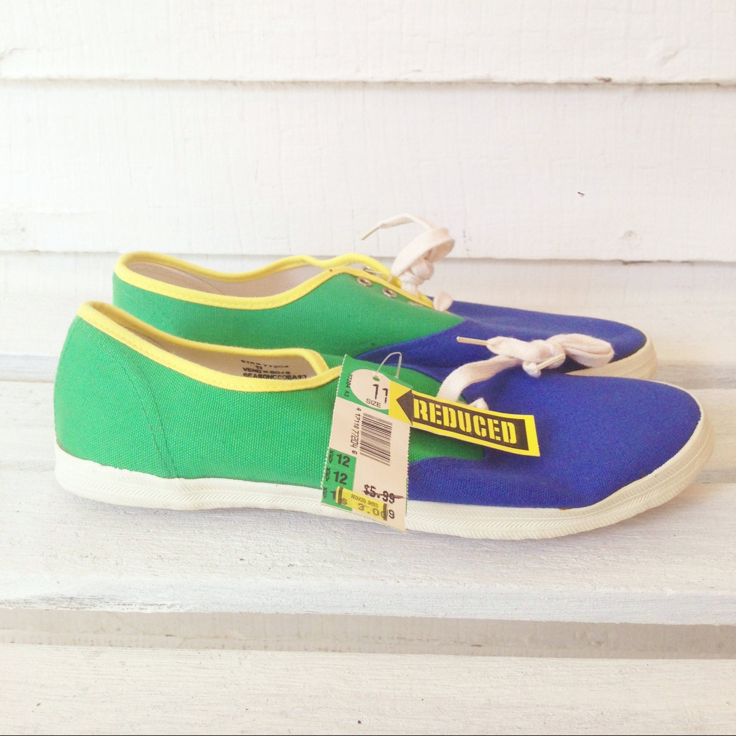 vintage basic edition sneakers // // colorful tennis shoes // color block womens shoes size 11