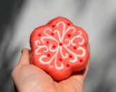 Felted Soap Peach Swirl Flower (Jasmine)