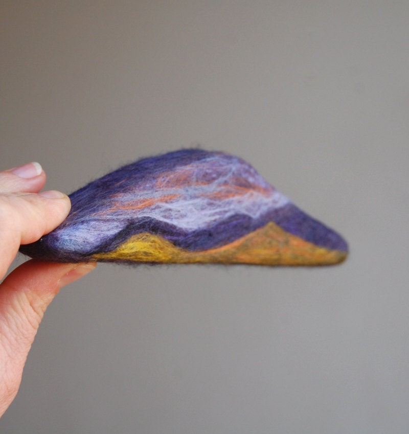 Felted Soap Mountain Landscape (Lavender)
