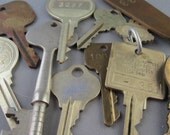 Big Lot of Vintage Metal Numbered Keys and Tags
