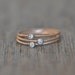 14 Karat Gold Stacking Rings - Set of 3 Rings, Set with Moissanite Gemstones