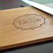 Cutting Board Personalized Cutting Board Laser Engraved 8x14 Monogram Cutting Board
