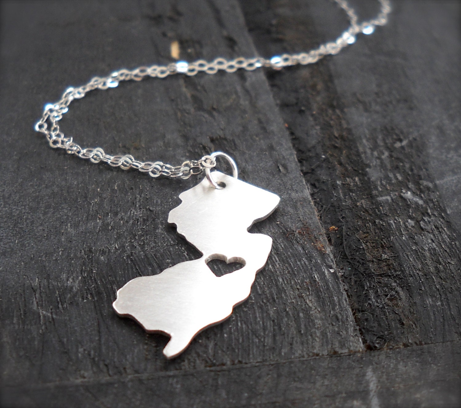 Sterling Silver State Necklace (You choose state)