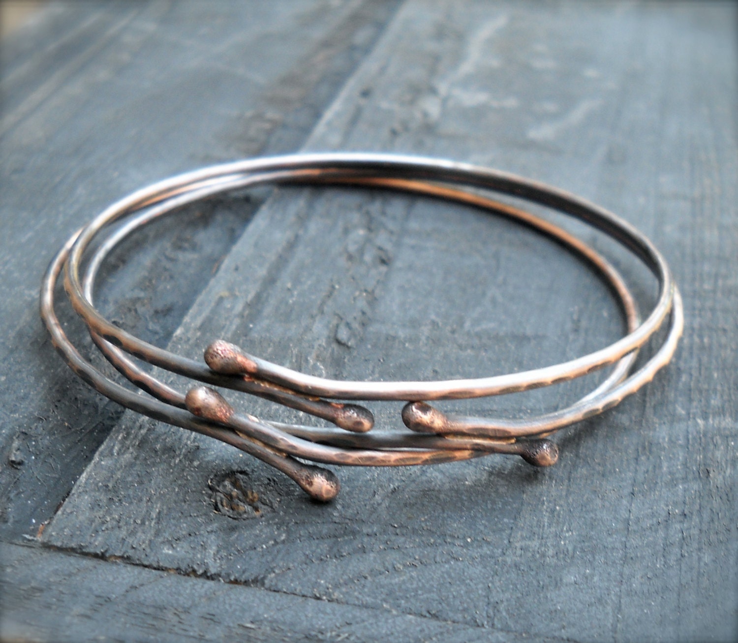 Bronze Twig Bangles