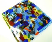 Wonderland  Fused Glass Art Plate