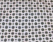 Vintage Blue and Green small Print Fabric 2 Plus Yards