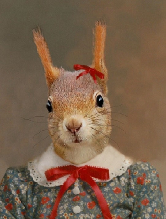 Stephanie Squirrel- 18" X 24" Art Print