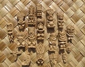 Tiki Projects Kit: Lot of 18 Classic Hand Cast Resin Hawaiian Tikis and Vintage Surf Designs-Unfinished Pendants for DIY Projects