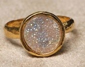 Gold Druzy Ring