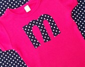 Personalized Appliqued Letter or Number Shirt - Choose Your Fabrics - Available in Girls and Boys Shirts