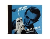 Alex Steinweiss 10-inch 78rpm record album design, 1939. "Larry Adler Harmonica Virtuoso"