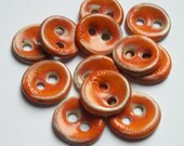 Tangerine Tango Ceramic Buttons