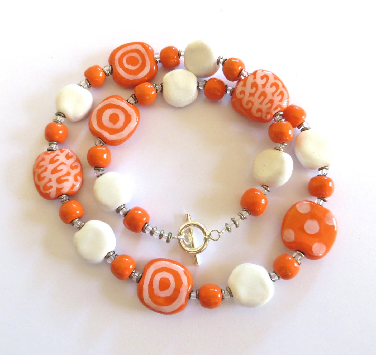 Beaded Necklace, Statement Necklace, Kazuri Bead Necklace, Fair Trade