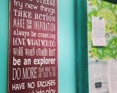 The Creators Rules Teach Others, Have No Excuses, Be An Explorer - Typography Word Art