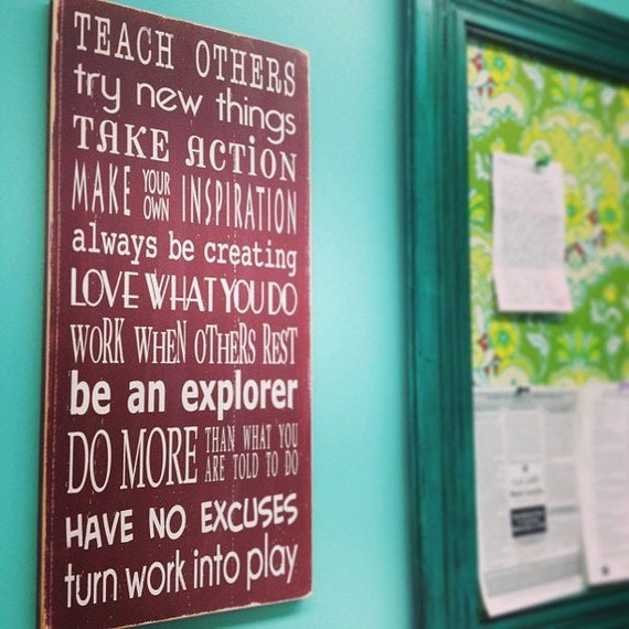 The Creators Rules Teach Others, Have No Excuses, Be An Explorer - Typography Word Art